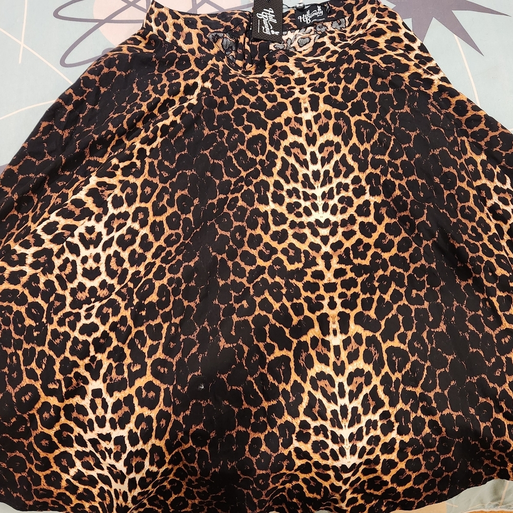 Hell Bunny Leopard Print Skirt